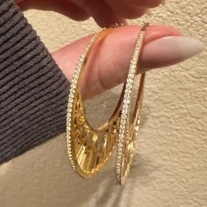 ⚜️💎 Swarovski Fancy Hoop Earrings Gold 💎⚜️